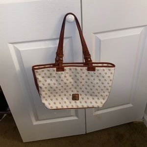 Tan and White Dooney & Bourke Purse